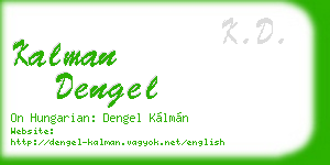 kalman dengel business card